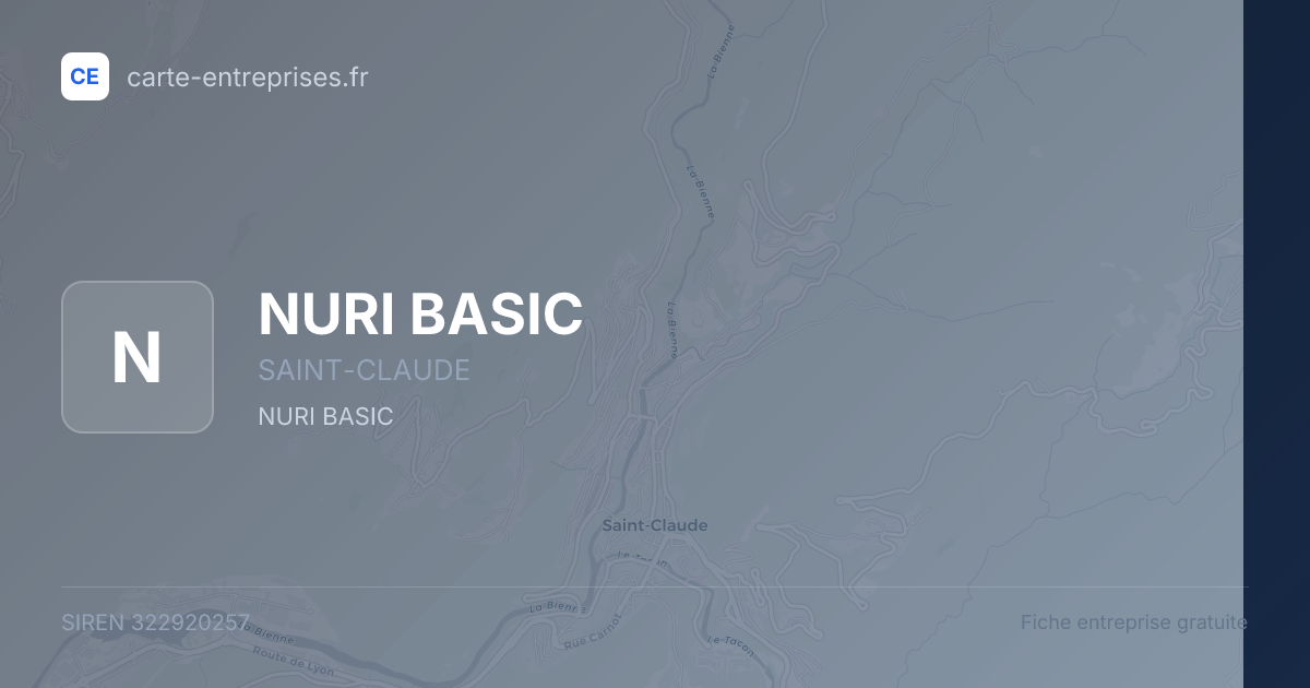 NURI BASIC — 322920257 — fiche entreprise