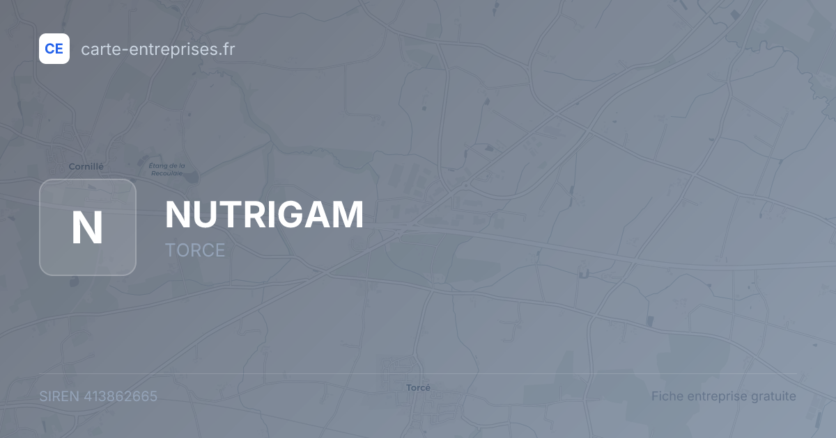 NUTRIGAM — 413862665 — fiche entreprise