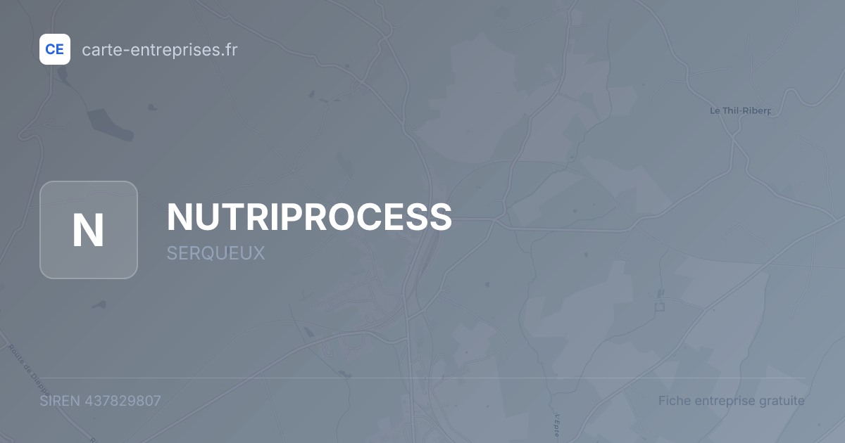 NUTRIPROCESS — 437829807 — fiche entreprise