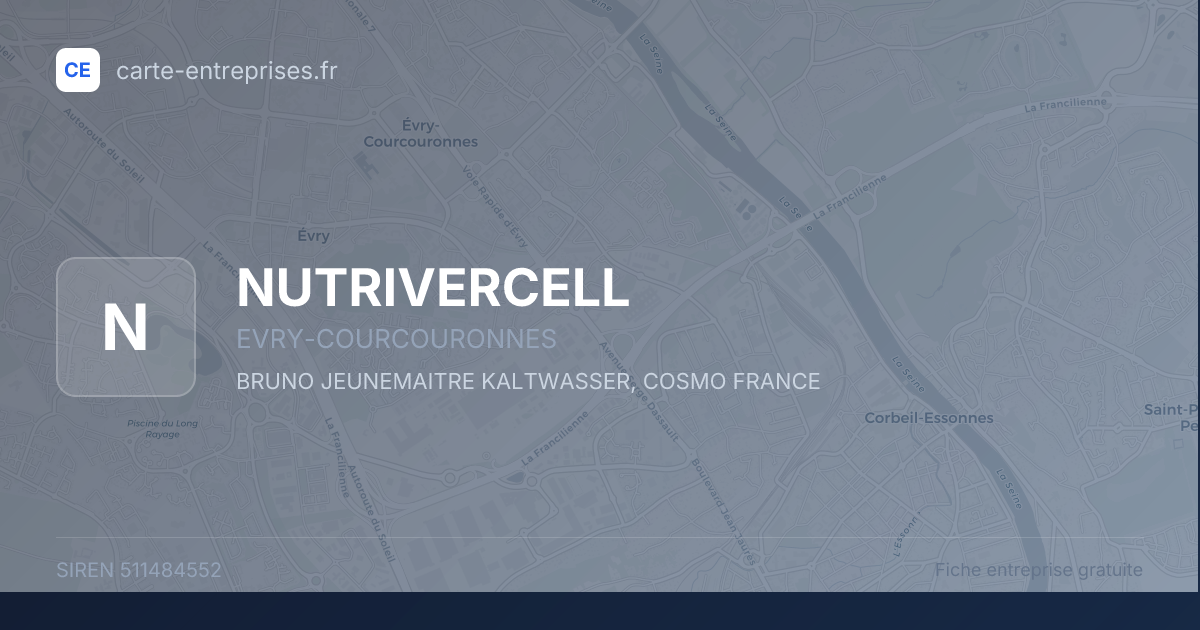NUTRIVERCELL — 511484552 — fiche entreprise