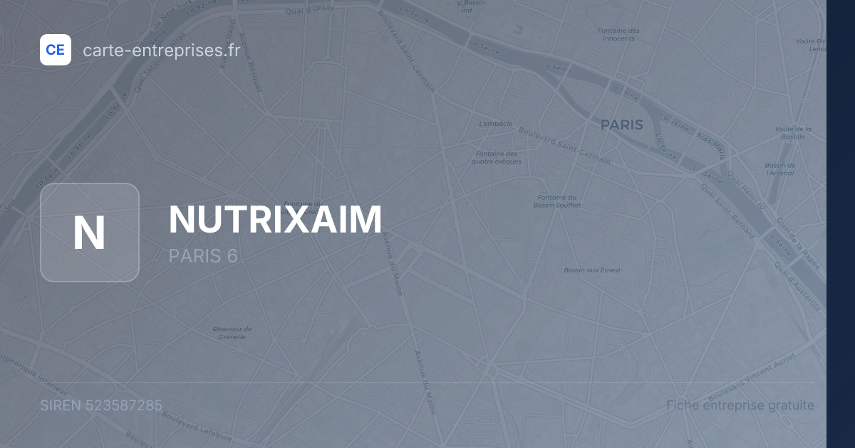 NUTRIXAIM — 523587285 — fiche entreprise