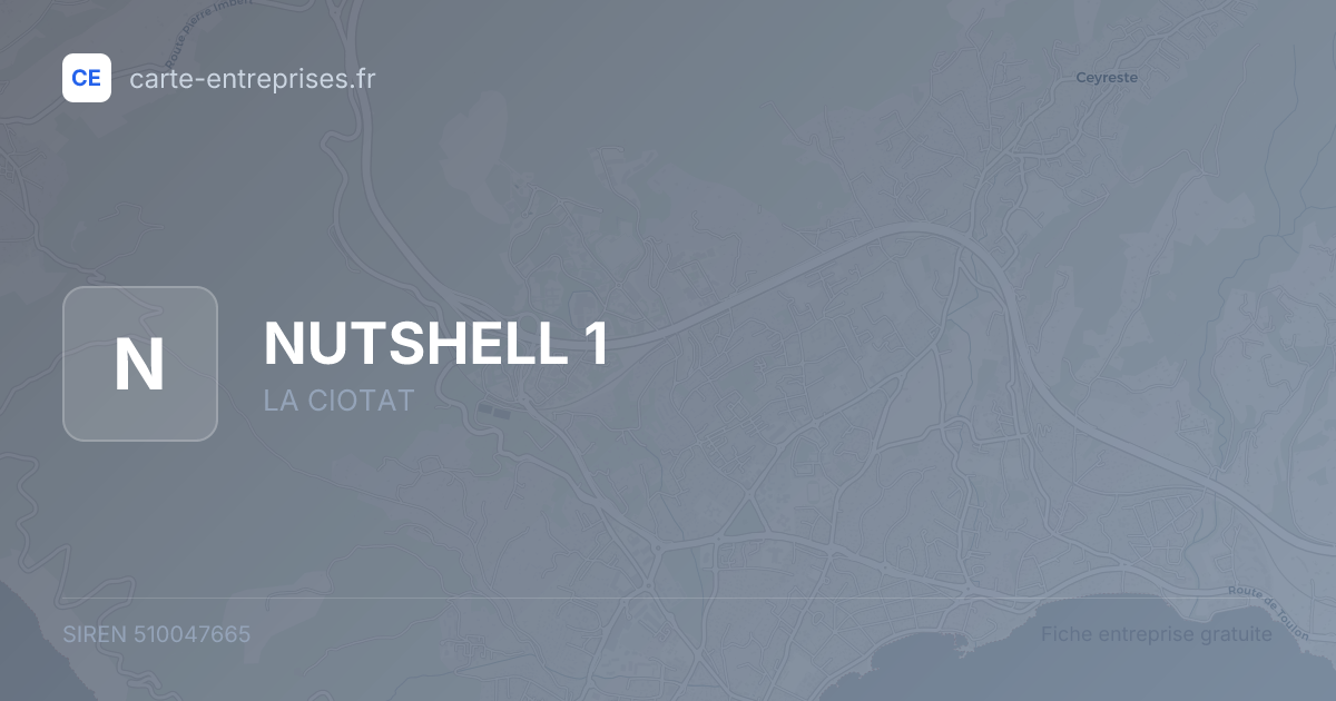 NUTSHELL 1 — 510047665 — fiche entreprise