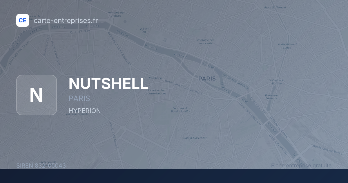 NUTSHELL — 832105043 — fiche entreprise