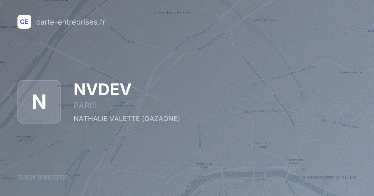 NVDEV — 819073131 — fiche entreprise