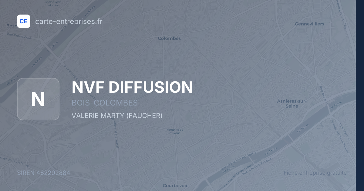 NVF DIFFUSION — 482202884 — fiche entreprise