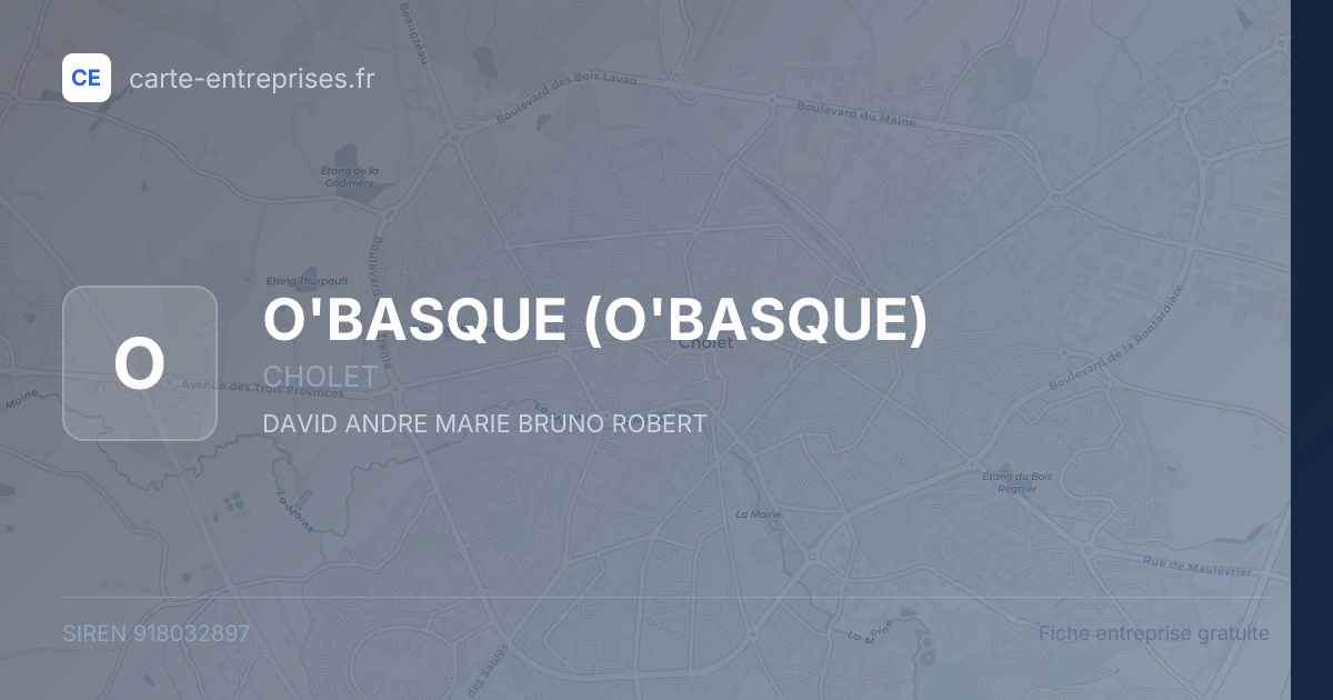 O'BASQUE — 918032897 — fiche entreprise