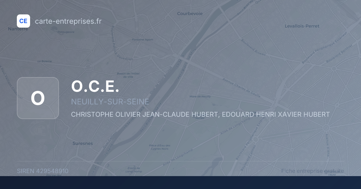 O.C.E. — 429548910 — fiche entreprise