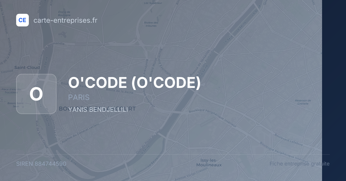 O'CODE — 884744590 — fiche entreprise