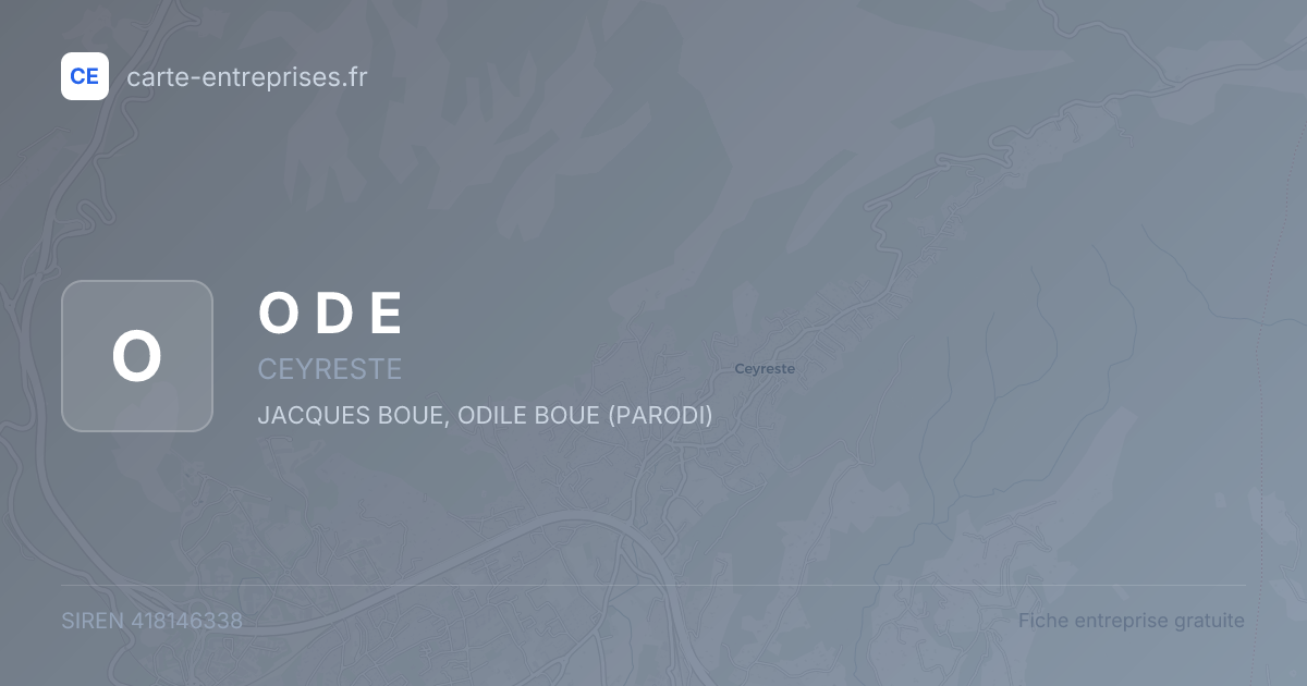 O D E — 418146338 — fiche entreprise
