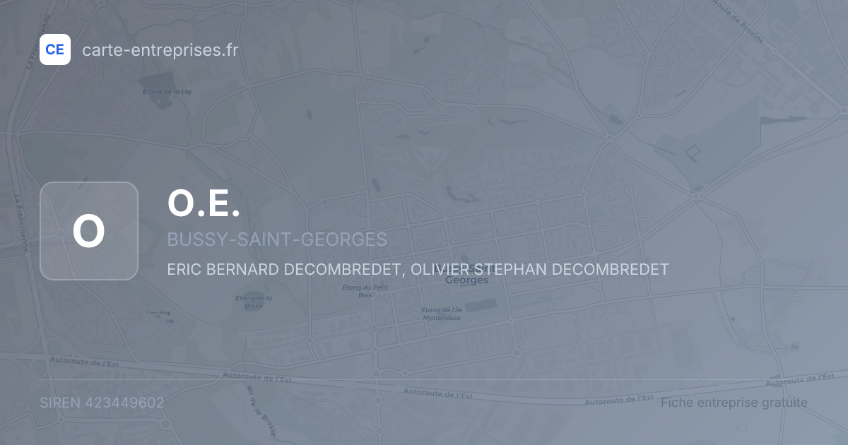 O.E. — 423449602 — fiche entreprise