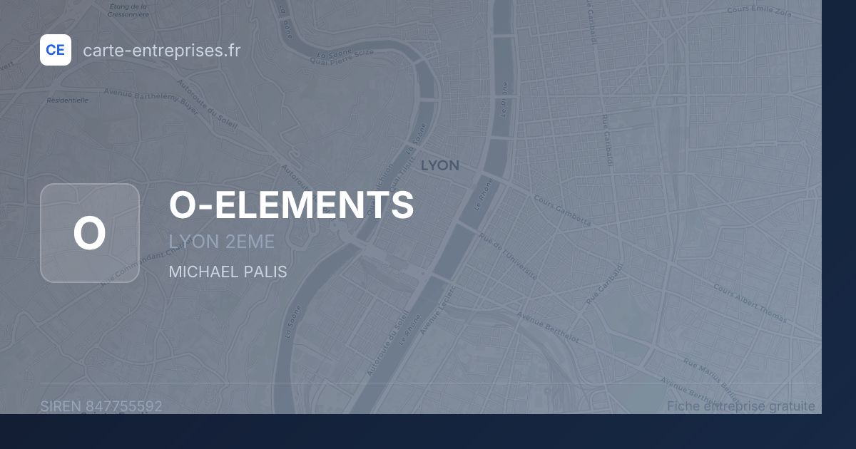 O-ELEMENTS — 847755592 — fiche entreprise