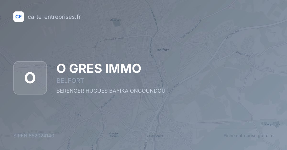 O GRES IMMO — 852024140 — fiche entreprise