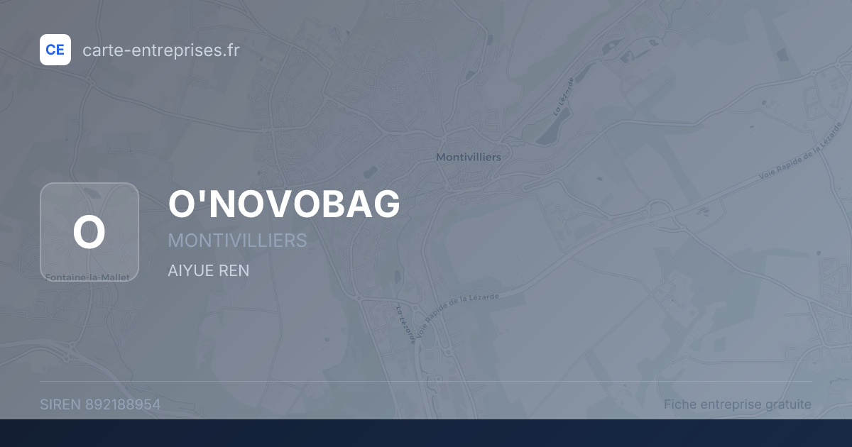 O'NOVOBAG — 892188954 — fiche entreprise