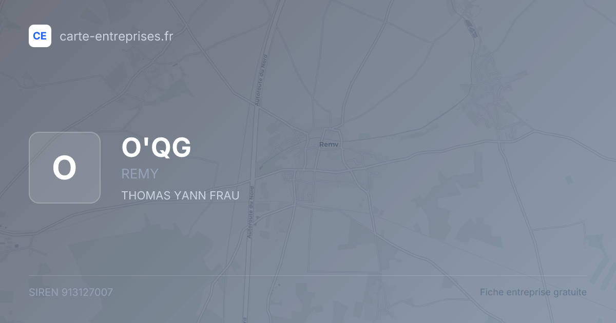 O'QG — 913127007 — fiche entreprise