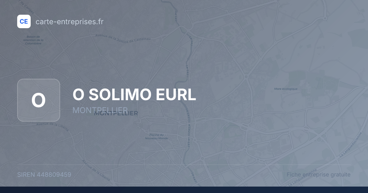 O SOLIMO EURL — 448809459 — fiche entreprise
