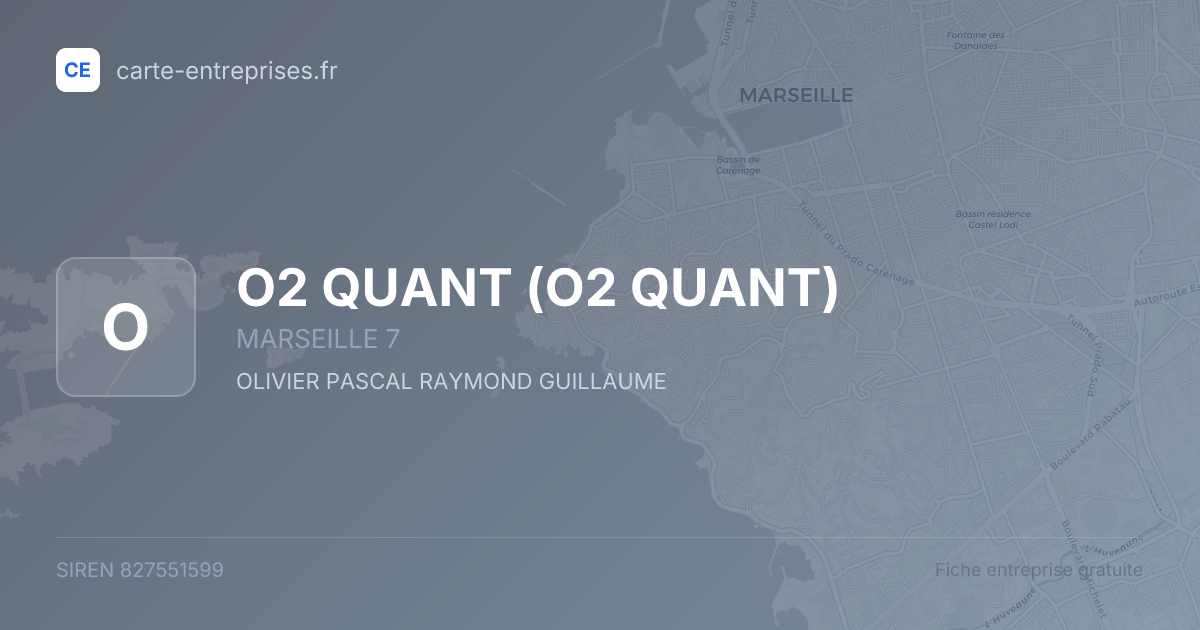 O2 QUANT — 827551599 — fiche entreprise