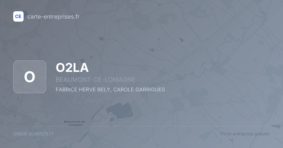 O2LA — 904967577 — fiche entreprise