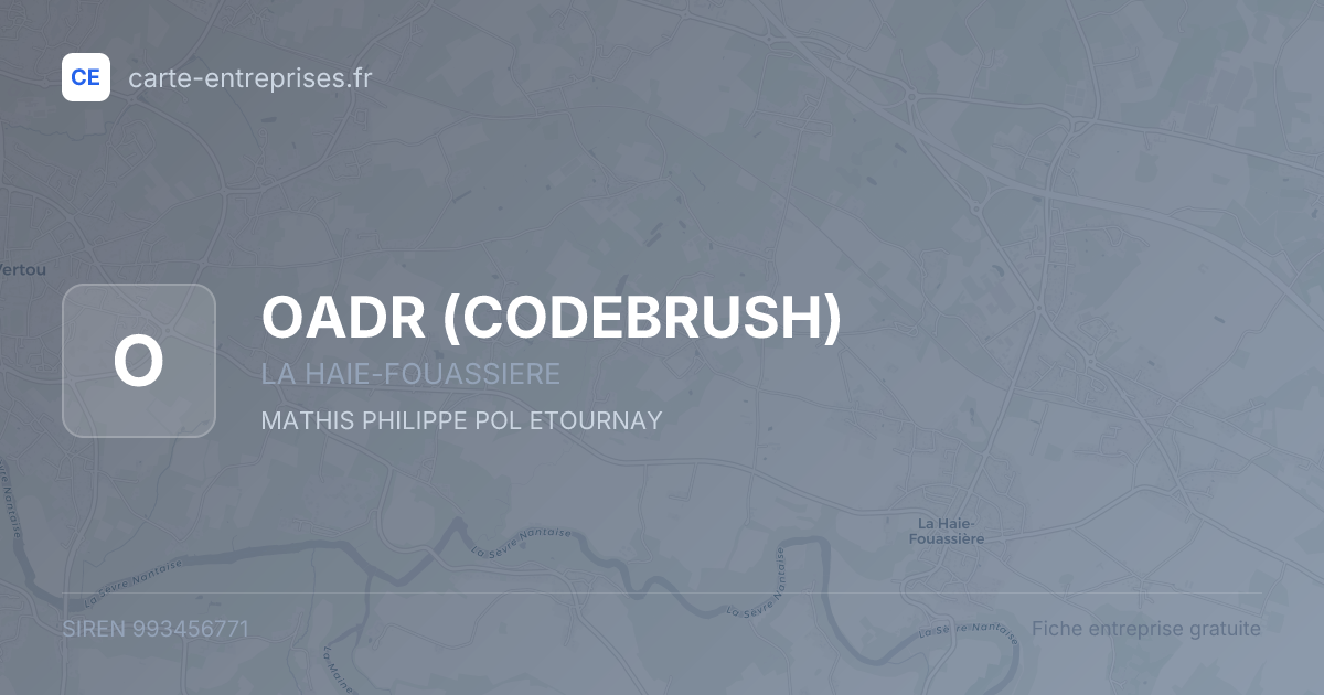 OADR (CODEBRUSH) — 993456771 — fiche entreprise