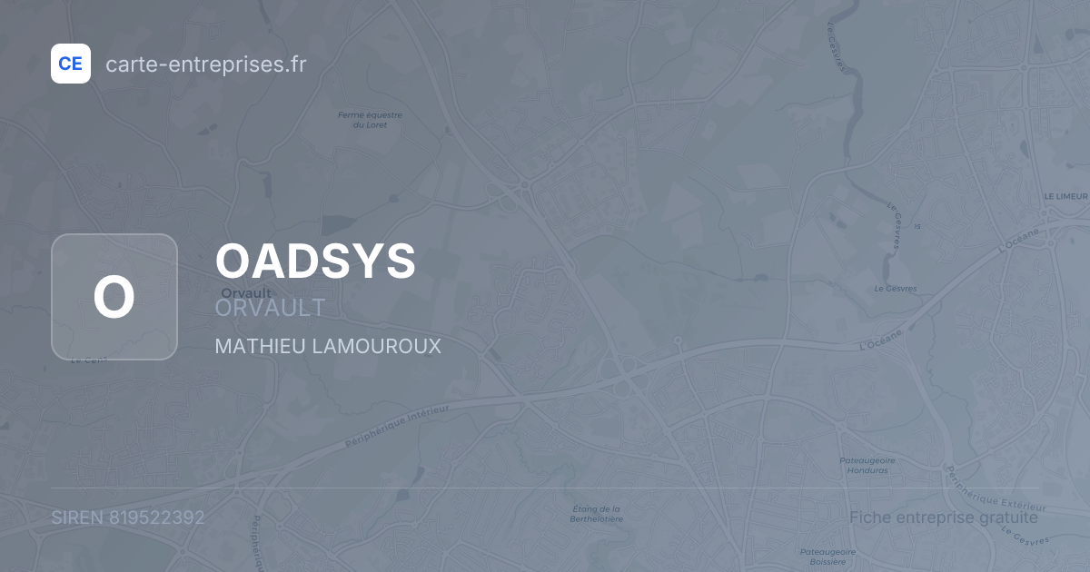 OADSYS — 819522392 — fiche entreprise