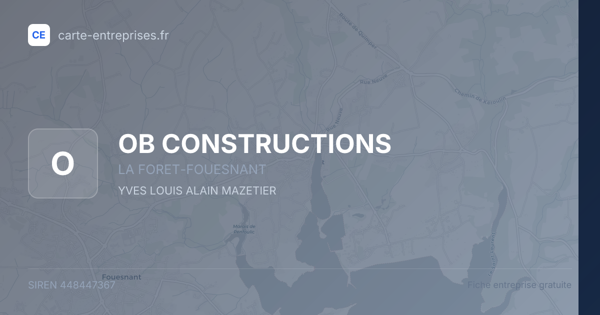 OB CONSTRUCTIONS — 448447367 — fiche entreprise