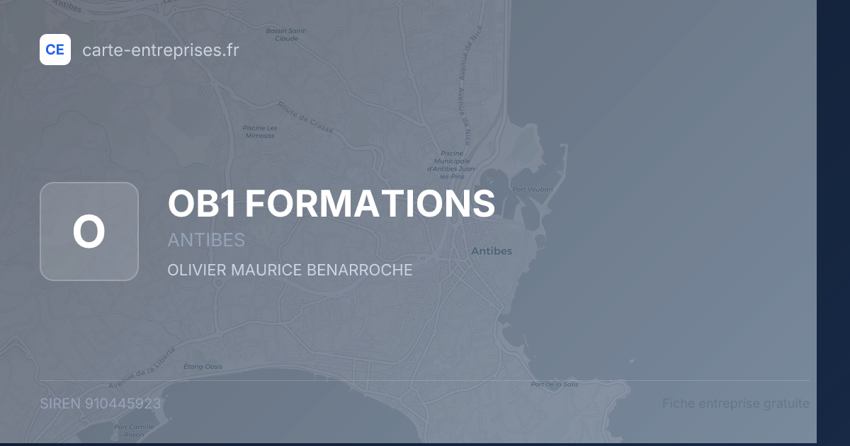 OB1 FORMATIONS — 910445923 — fiche entreprise