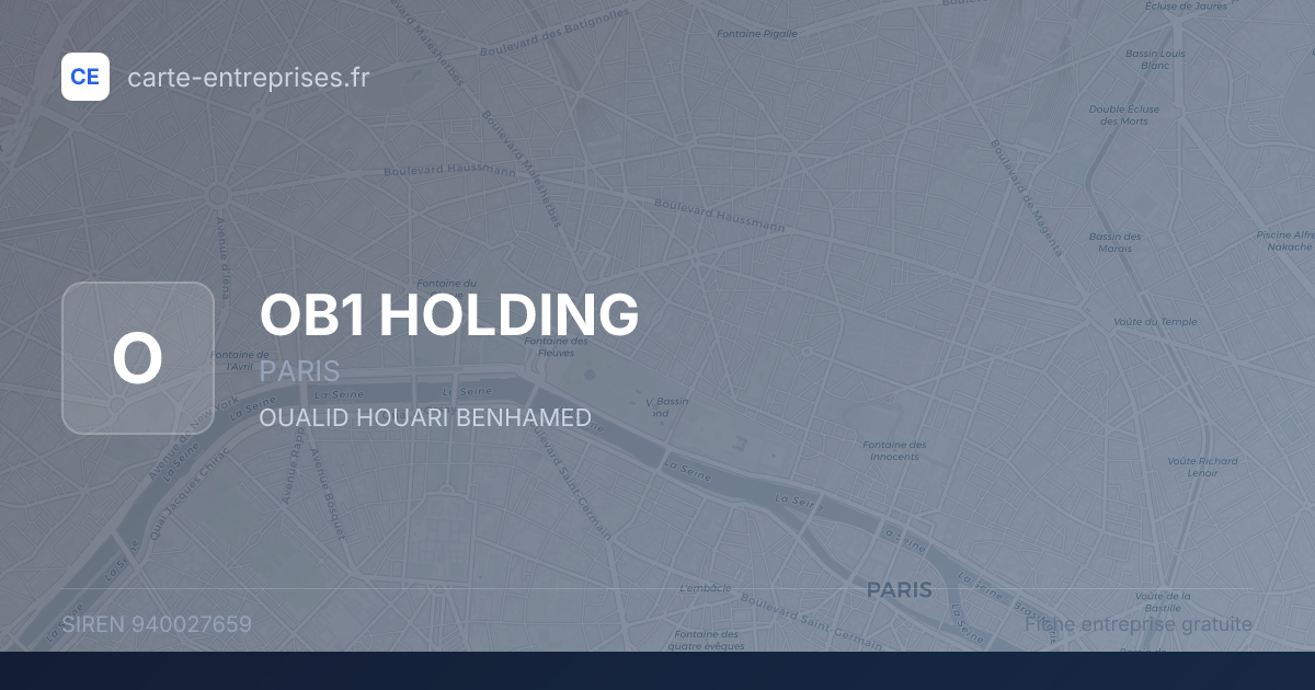 OB1 HOLDING — 940027659 — fiche entreprise