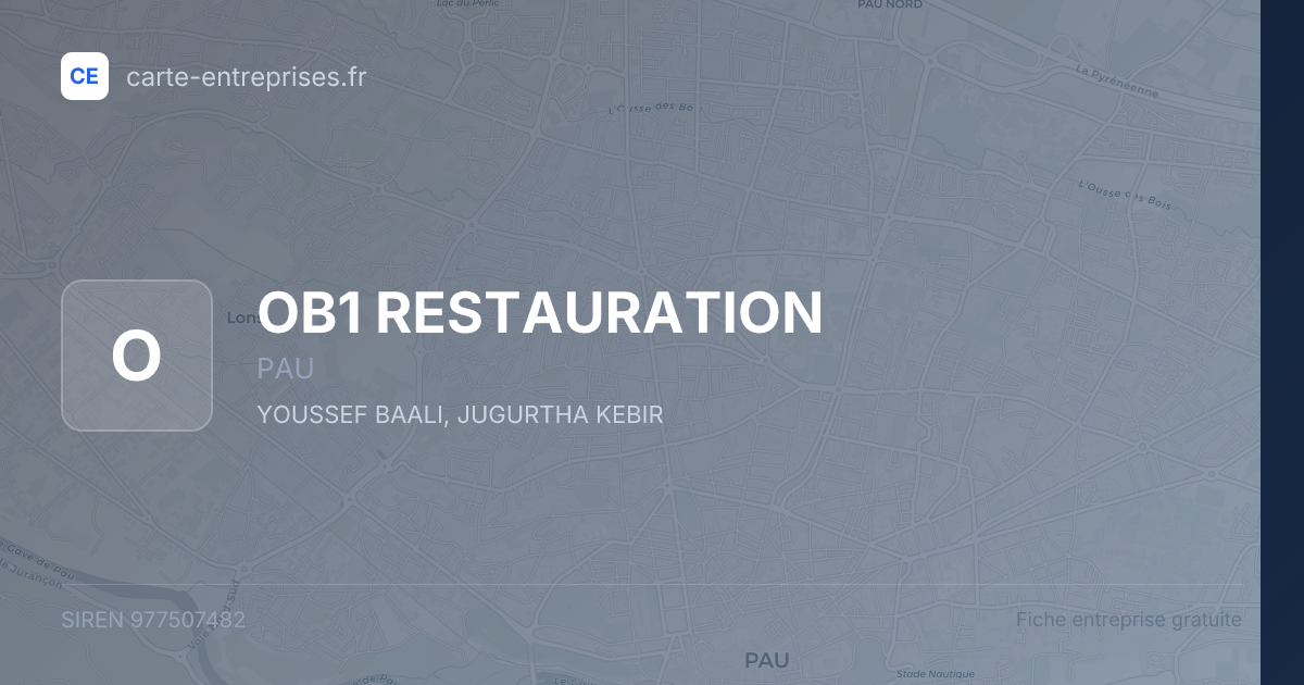 OB1 RESTAURATION — 977507482 — fiche entreprise