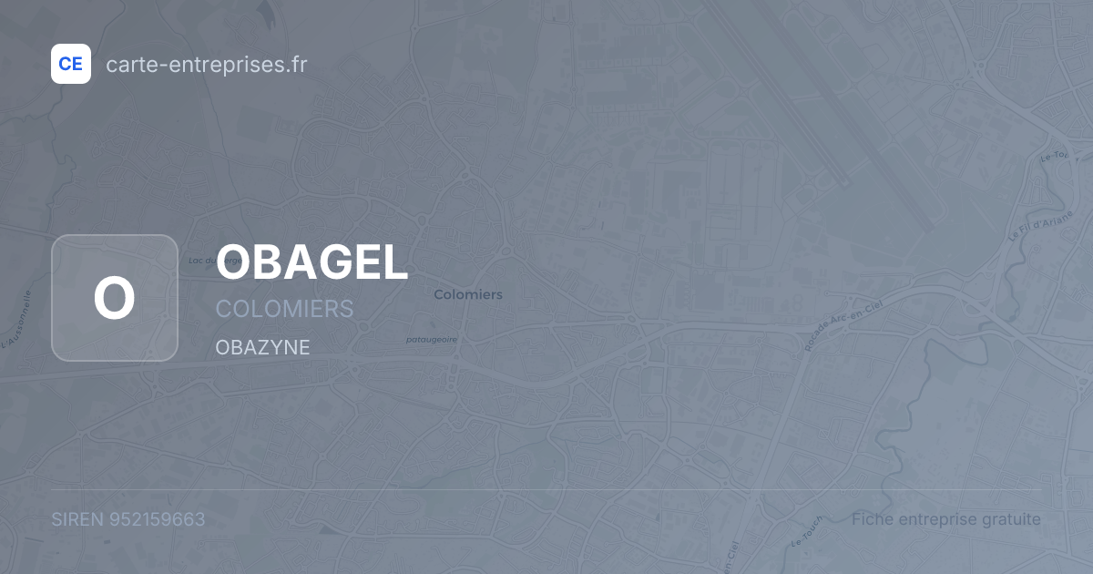 OBAGEL — 952159663 — fiche entreprise