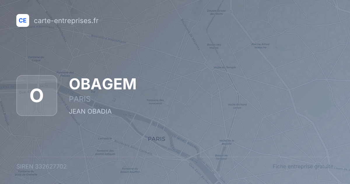 OBAGEM — 332627702 — fiche entreprise