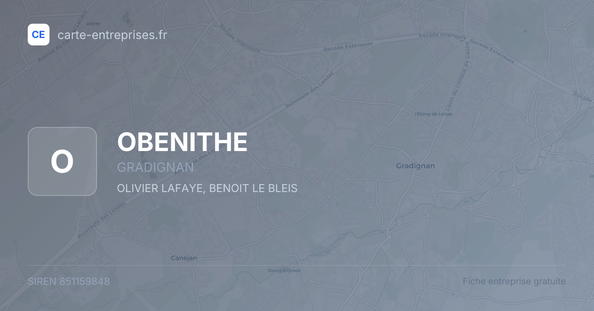 OBENITHE — 851159848 — fiche entreprise