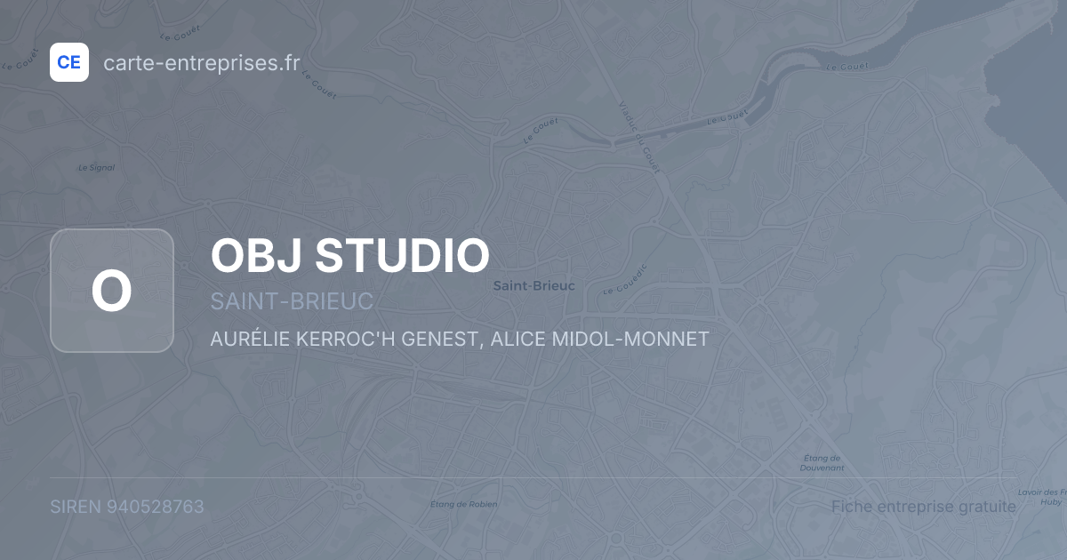 OBJ STUDIO — 940528763 — fiche entreprise