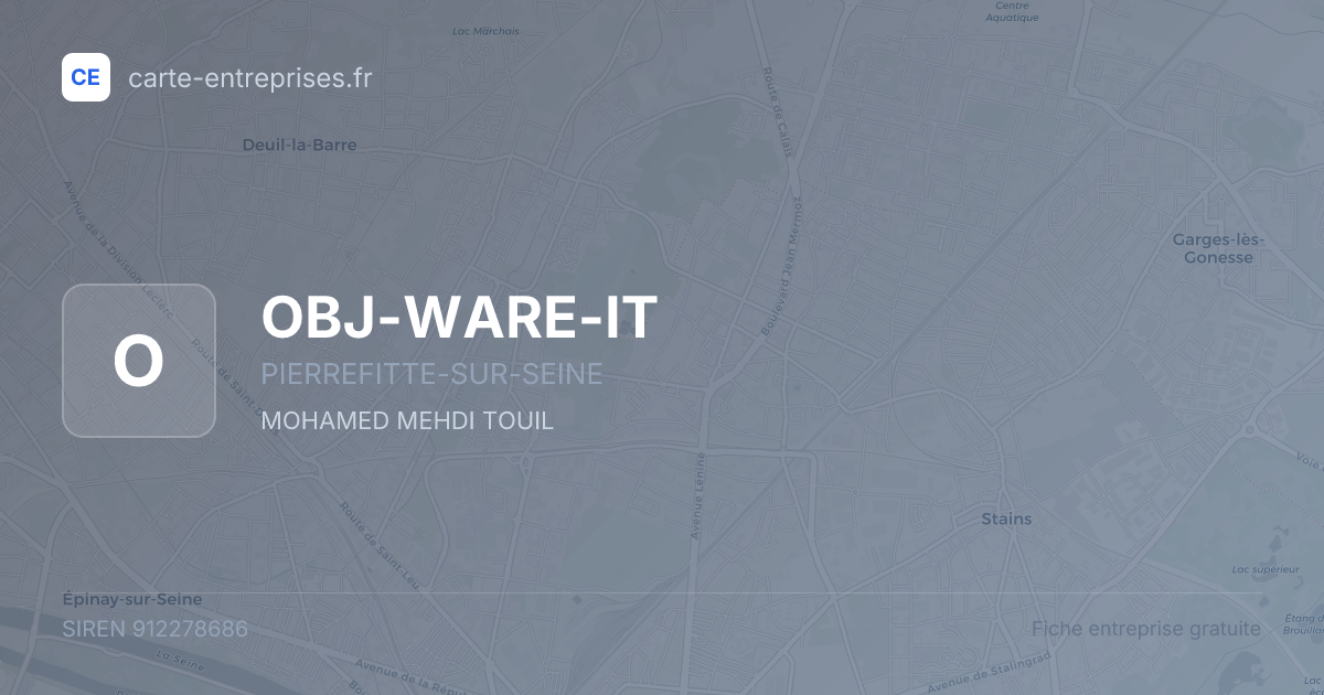 OBJ-WARE-IT — 912278686 — fiche entreprise