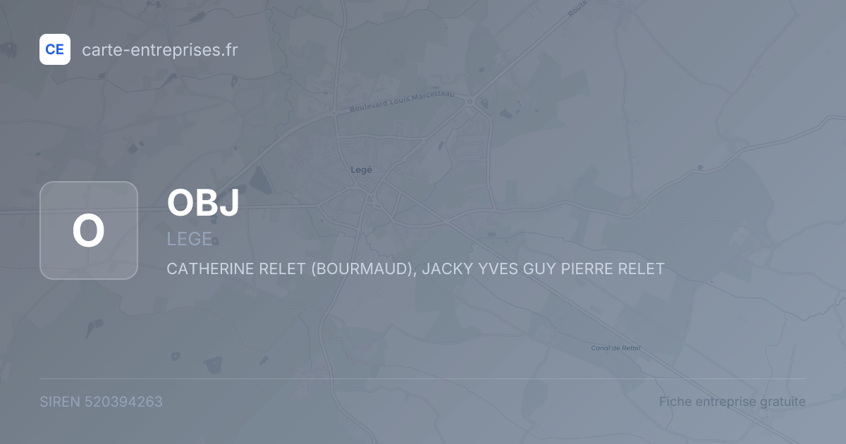 OBJ — 520394263 — fiche entreprise