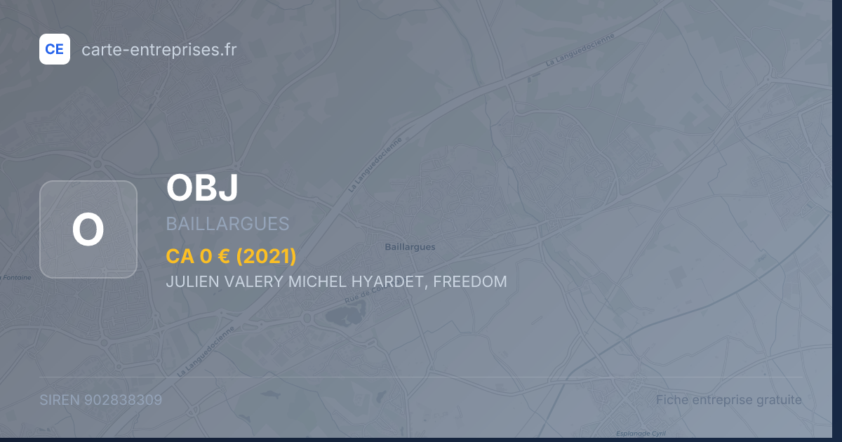 OBJ — 902838309 — fiche entreprise