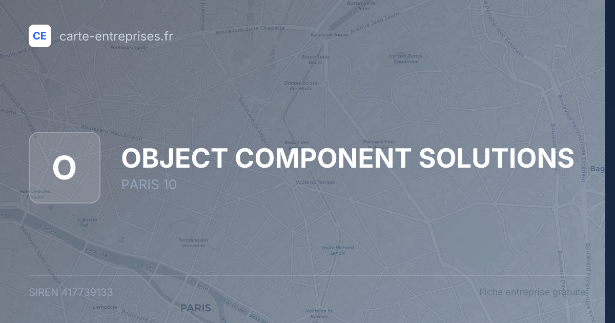 OBJECT COMPONENT SOLUTIONS — 417739133 — fiche entreprise