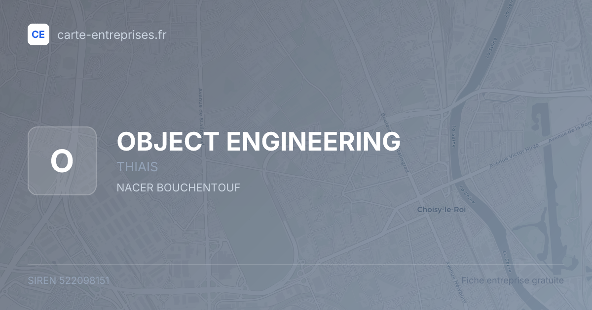 OBJECT ENGINEERING — 522098151 — fiche entreprise