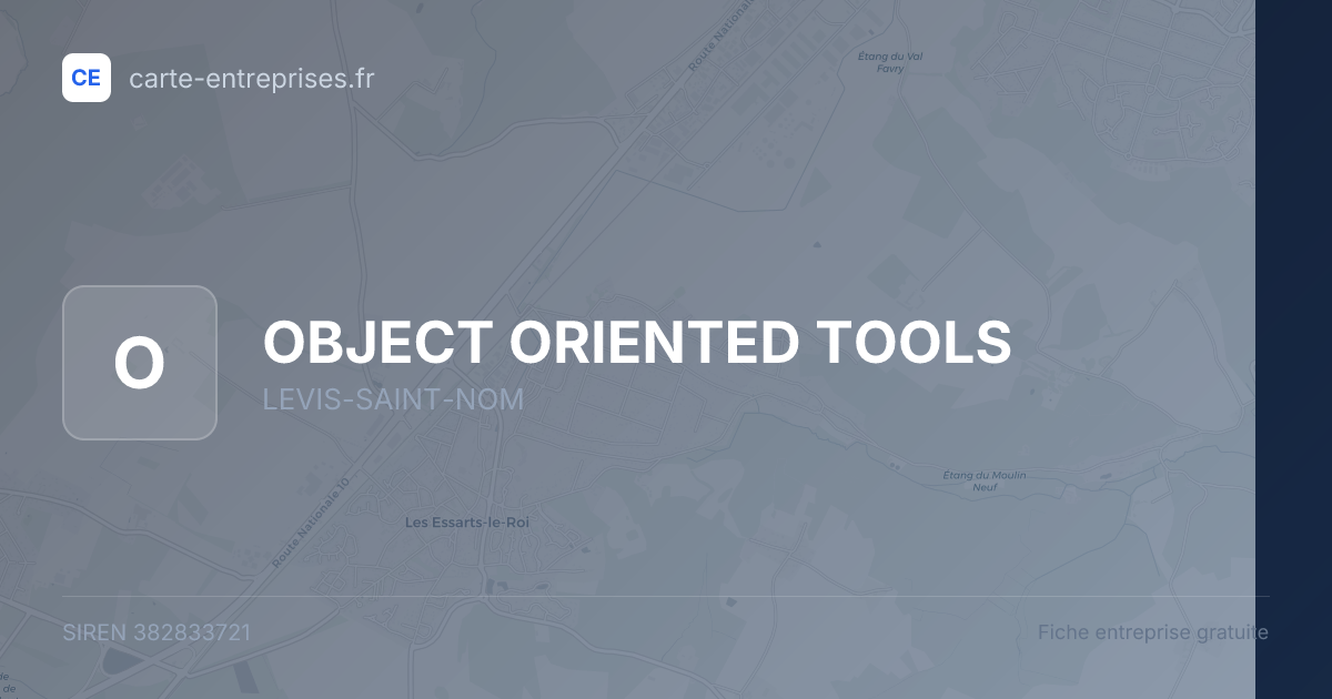 OBJECT ORIENTED TOOLS — 382833721 — fiche entreprise