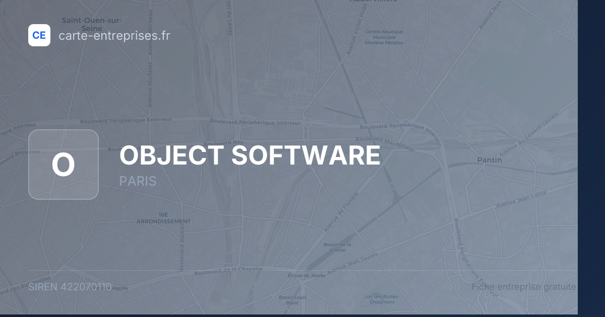 OBJECT SOFTWARE — 422070110 — fiche entreprise