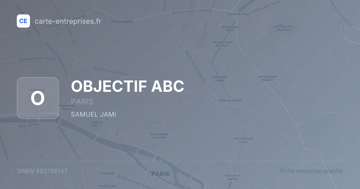 OBJECTIF ABC — 982786147 — fiche entreprise