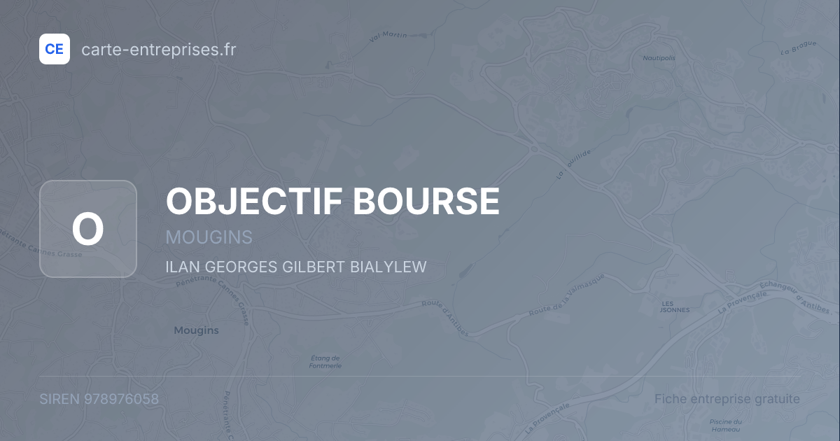 OBJECTIF BOURSE — 978976058 — fiche entreprise