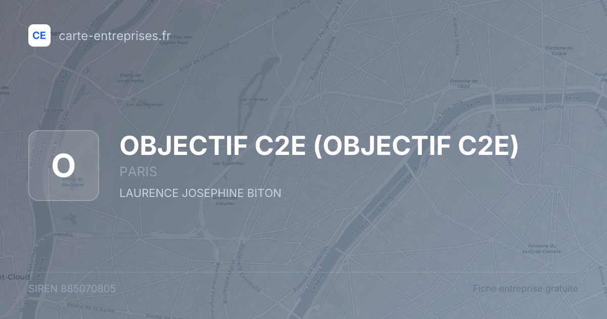 OBJECTIF C2E — 885070805 — fiche entreprise