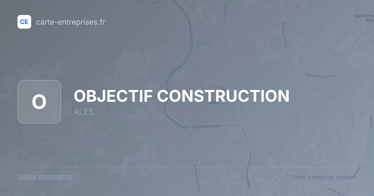 OBJECTIF CONSTRUCTION — 398898239 — fiche entreprise