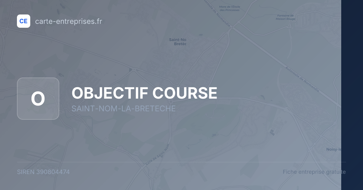 OBJECTIF COURSE — 390804474 — fiche entreprise