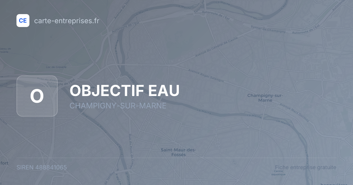 OBJECTIF EAU — 488841065 — fiche entreprise