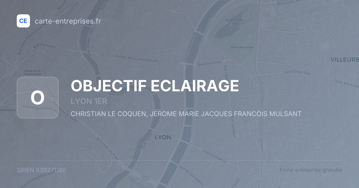 OBJECTIF ECLAIRAGE — 839271186 — fiche entreprise