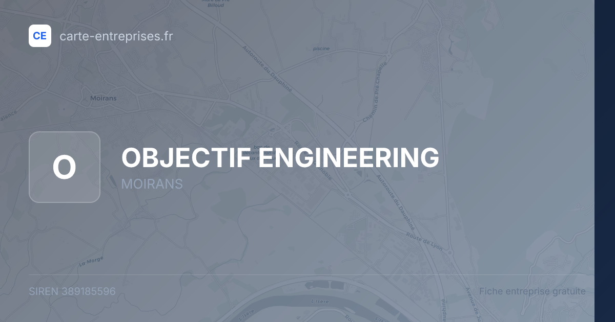 OBJECTIF ENGINEERING — 389185596 — fiche entreprise