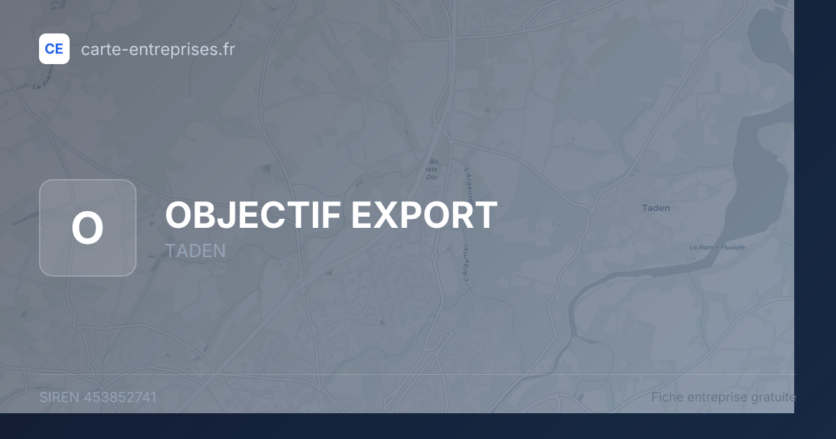 OBJECTIF EXPORT — 453852741 — fiche entreprise