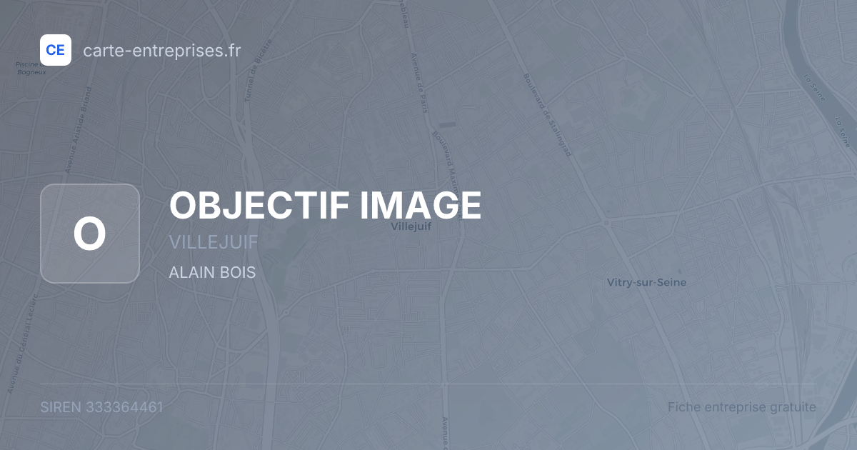 OBJECTIF IMAGE — 333364461 — fiche entreprise
