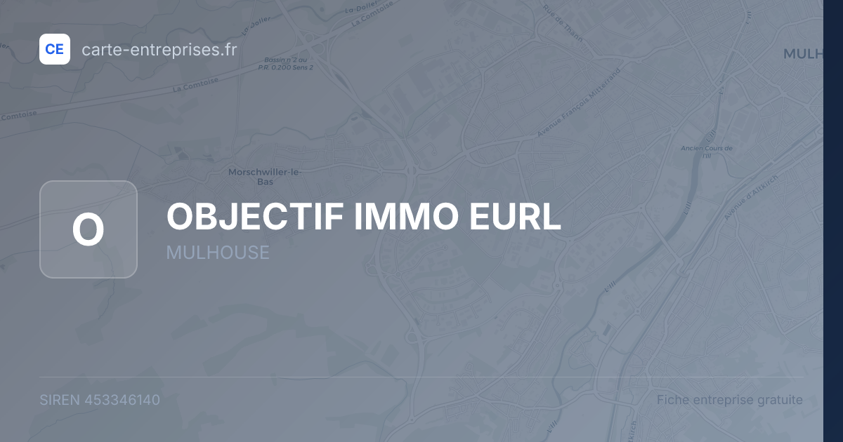 OBJECTIF IMMO EURL — 453346140 — fiche entreprise
