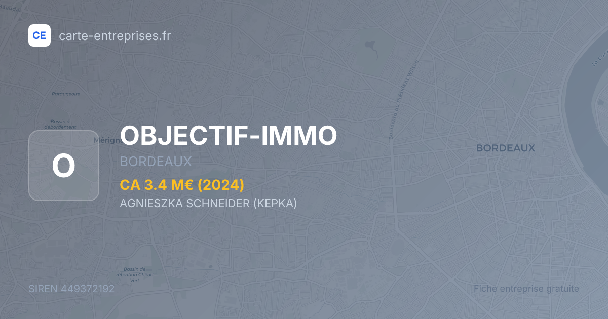 OBJECTIF-IMMO — 449372192 — fiche entreprise